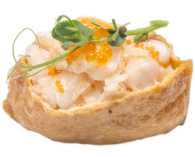 Gebackene Shrimps Inari